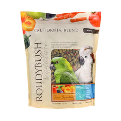 Roudybush California Blend Pellets: aliments nutritifs pour oiseaux, réduction des déchets.