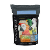RoudyBush pellets-oiseaux: emballage clair montrant alimentation équilibrée pour oiseaux adultes et poussins.