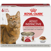 Boîte Royal Canin Adulte Instinctif Tranches FinEs en sauce, repas équilibré pour chat.