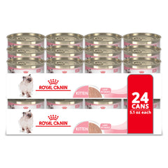 Royal Canin Kitten Loaf en Sauce, chaton appréciant la texture tendre.