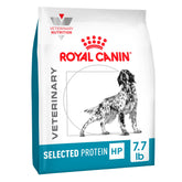 Croquettes ROYAL CANIN HP à protéine hydrolysée pour chiens sensibles.