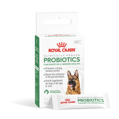 Royal Canin Probiotiques pour chiens, flacon-poudre, soutient la digestion et l’immunité.