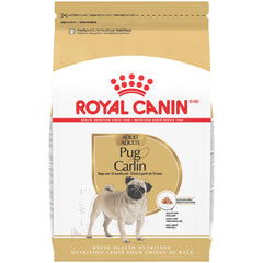 Royal Canin Pug Adulte: croquette-trèfle facilitant la prise en bouche et la mastication