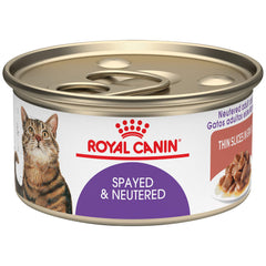 ROYAL CANIN sterilise-castre tranches fines en sauce dans bol, satiété accrue