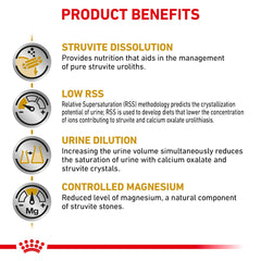 Morceaux en sauce de Royal Canin Urinary SO, texture appétente pour chats adultes.