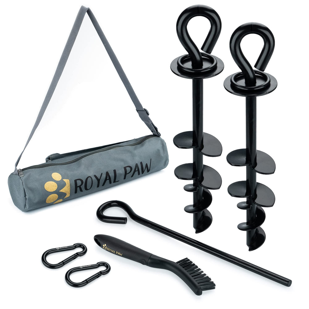 ROYAL PAW – Piquet d’ancrage pour chien lourd offrant stabilité sur terrain varié.