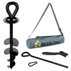 Piquet ROYAL PAW en herbe: installation stable et sécurité assurée.