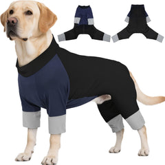 ROZKITCH chemise-chien UV50 bleu-noir, protection solaire pour sorties extérieures.