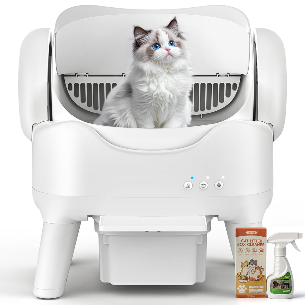 RPZ litière auto-nettoyage pour grands chats, élimine les débris sans effort.