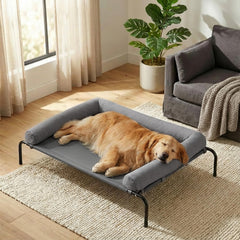 Lit sur elevé RRPETHOME pour chien – rafraîchissant et durable pour l exterior.