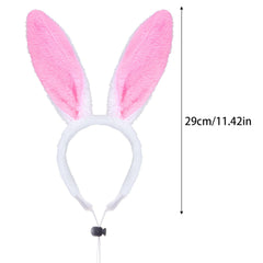 Rthjsfj oreilles lapin chien rose, confortables et faciles à porter lors des fêtes.