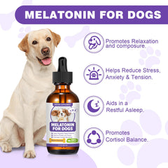 RUAKPL Mélatonine pour chiens - forme liquide à absorption rapide et dosage selon le poids.