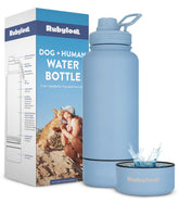 Rubyloo-bouteille 2 en 1 pour chien, hydratation pratique en extérieur