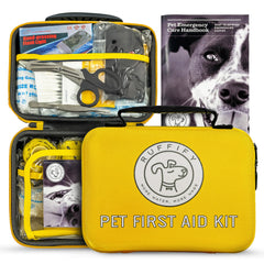 Ruffify Trousse secours chien-chat, 74 articles, prête pour trajets.