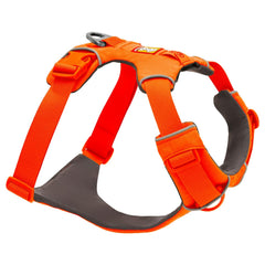 Harnais Ruffwear Front Range avec anneau en V arrière en aluminium pour promenades maîtrisées.