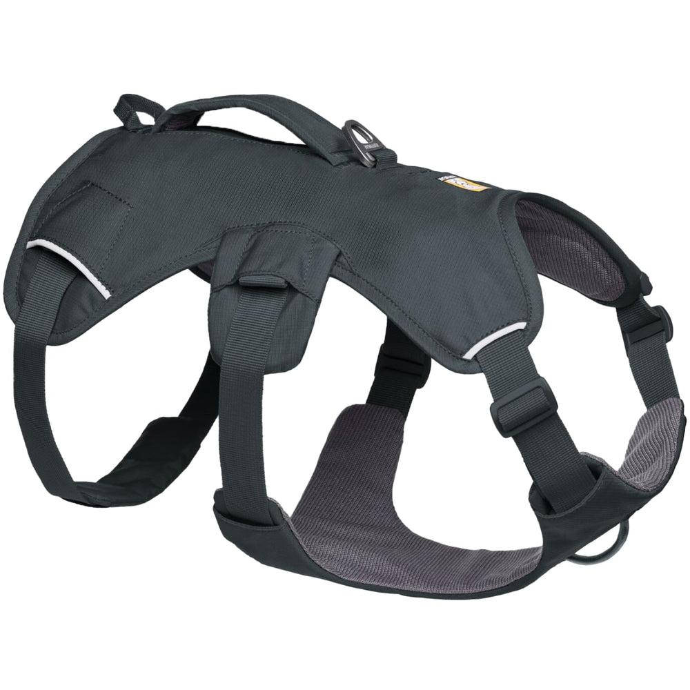 Harnais Ruffwear Web Master avec poignée renforcée pour aide au levage et mobilité.