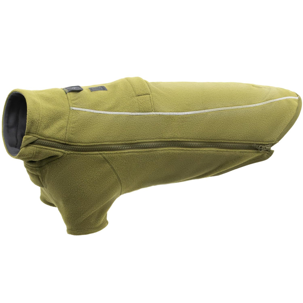Ruffwear, veste chien vue avant, chaleur douce idéale pour sorties froides.