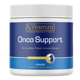 Rx Vitamins Onco Support montre la bouteille doseuse, suggérant une prise quotidienne pratique pour immunité.