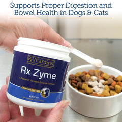 Cuillère-dose Rx Zyme prête à saupoudrer sur les repas.