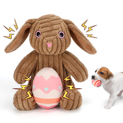 Doudou Rypet lapin de Pâques avec sifflet, stimulation ludique pour chien.
