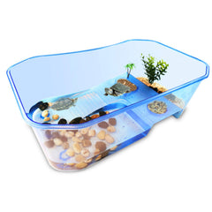 Rypet tortue tank: vue générale bleu, espace spacieux pour reptiles