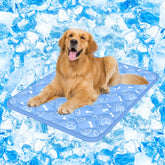 Rywell Tapis Froid Chien 2.0, bleu océan, maintien au frais prolongé