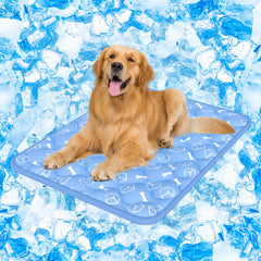 Rywell Tapis Froid Chien 2.0, bleu océan, maintien au frais prolongé