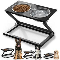Gamme S-ETOVUS: gamelles élevées pour chien, hauteur ajustable pour plus de confort.