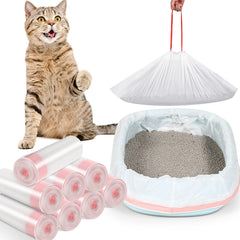 Sabary 80 sacs litière chat avec cordon, pratique et anti-déversement