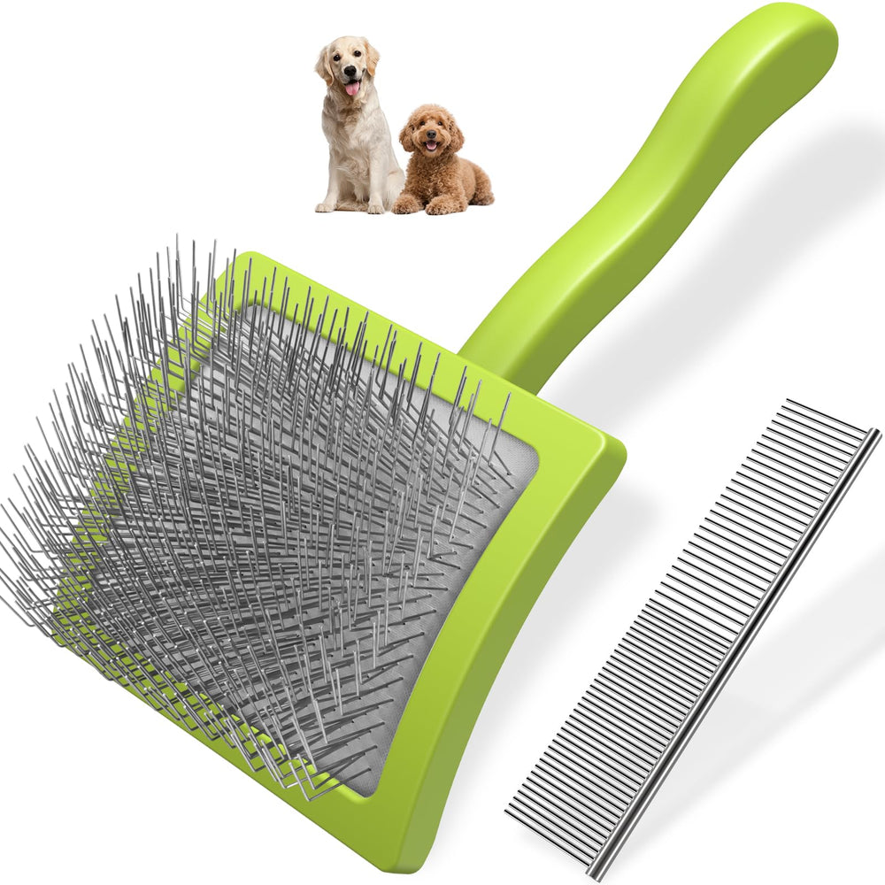 Brosse Slicker Saccison pour chiens avec pins longs démêlant les nœuds en douceur