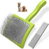 Brosse Slicker Saccison pour chiens avec pins longs démêlant les nœuds en douceur
