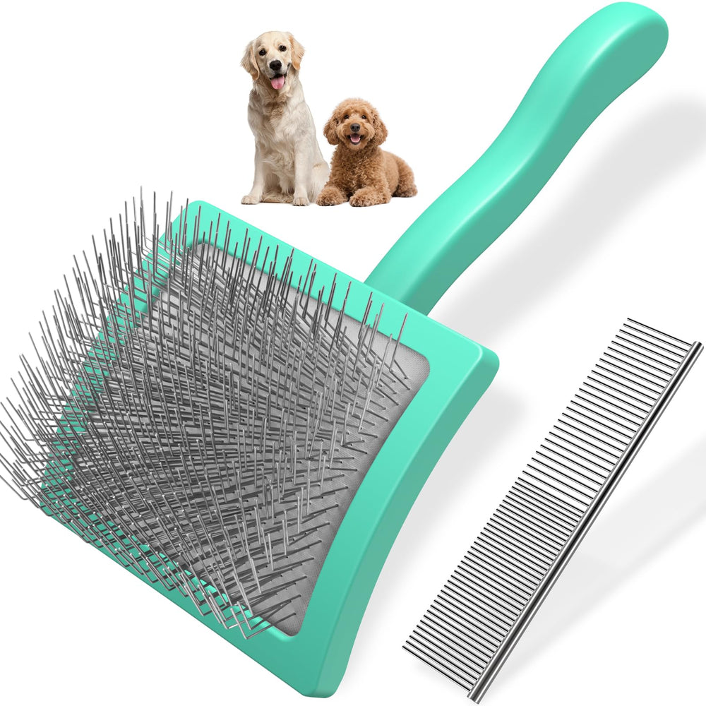 Brosse Slicker Saccison pour chiens avec pins longs démêle rapidement les nœuds et les poils