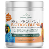 Sacred Valley Pets bouteille-probiotiques-perroquet pour soutien digestif potentiel.