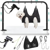 Table Sadnyy de toilettage pour chien avec bras intégré pour un ensemble tout-en-un.
