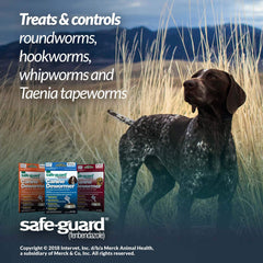 Safe-Guard dose quotidienne-poche-2g, administration simple sur 3 jours.
