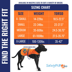 SafetyPUP XD gilet réfléchissant, vue arrière, visibilité accrue pour les sorties nocturnes