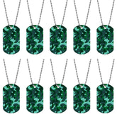 Saintrygo plaques dog-tag camouflage – ensemble prêt à personnaliser pour fêtes à thème.