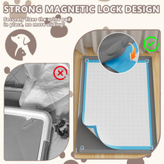 SAKAKI porte-tapis avec fermeture magnétique à quatre angles, maintien sûr.