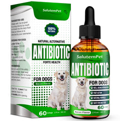 SalutemPet antibiotiques naturels pour chien: bouteille 2 oz prête à l’emploi, administration pratique.