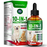 Vitamine liquide SalutemPet pour chats, bouteille 2oz, soutien peau et pelage.