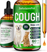 SalutemPet gouttes-toux-bouteille: soutien potentiel des voies respiratoires pour chiens et chats.