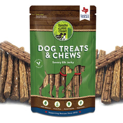 Emballage des bâtons Jerky d’élan Sancho & Lola's Closet, snack sain pour chiens