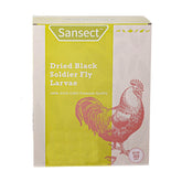 SANSECT larves-noires sèches pour poules, calcium élevé et protéines essentielles.