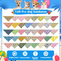 Bandana Sanwuta pour chat, motif fruits été, pratique et raffiné pour sessions photos