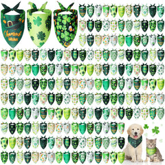 Bandanas Sanwuta Saint-Patrick pour chien et chat, ensembles colorés à attacher facilement.
