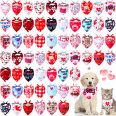 Bandanas Sanwuta ensemble 60 coeurs Saint-Valentin pour chiens, prêt à porter.
