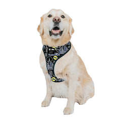 Harnais Sassy Woof Batman XL avec dos et anneaux en D pour plus de sécurité.