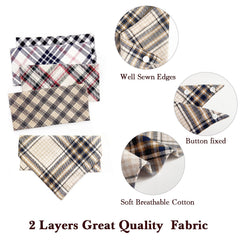 Savier bandana chien plaid classique, look tendance pour les fêtes.