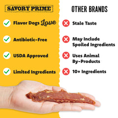 Savory Prime canard séché en emballage 3 livres pour réutilisation pratique.