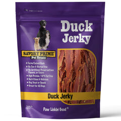 Savory Prime friandise protéinée au canard, tranche fine prête à mâcher pour chiens actifs.